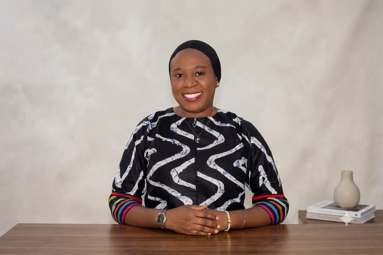 Bimpe Bakare at her desk